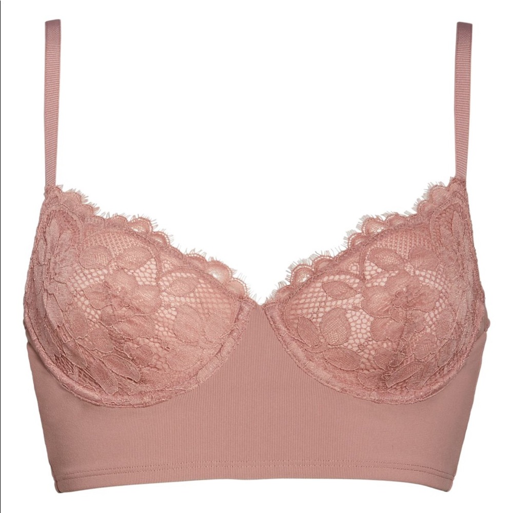 FREE PEOPLE INTIMATELY NWT LACE BIANCA BRA SZ XS - Picture 4 of 5